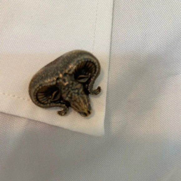 Gucci Ram Button-Down Collar Cotton Shirt in White - Picture 6 of 8